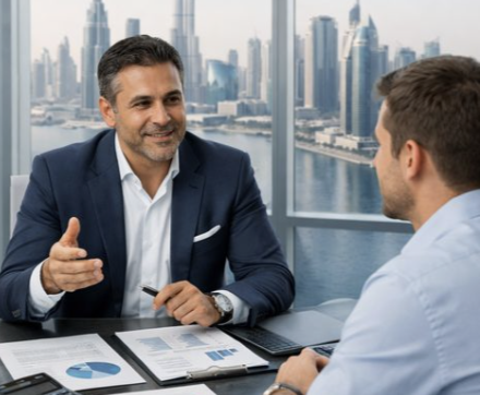 Professional consultants in an office